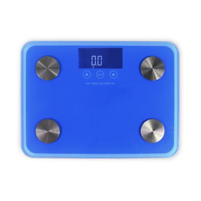 China Body Fat Scale Tempered Glass LCD Display Digital Analyzer Scale for sale