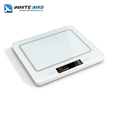 China 6mm Tempered Safety Glass Custom Electronic Logo Weight Lcd Glass Weighing Scale 50Kg for sale