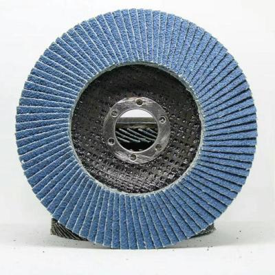 China Car Polishing Blue Sand Calcined Abrasive Zirconium Corundum 115x22mm Fin Disc for sale