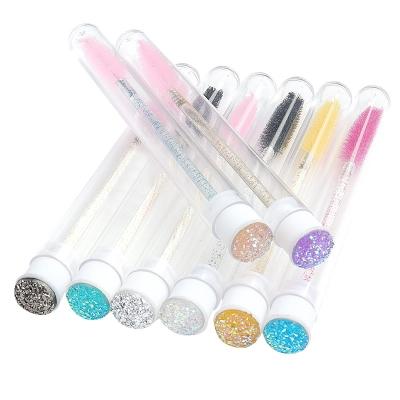 China Diamond Eyelash Spoolies Makeup Brush Plastic Mascara Wand for sale