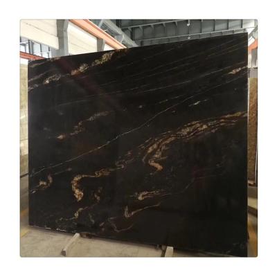 China Modern Black Fusion Granite Slabs Price For Cutting To Size Tile Sizes for sale