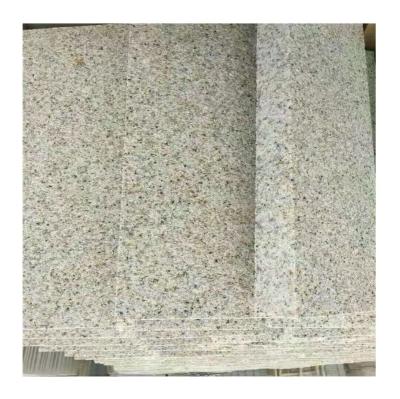 China China Contemporary Misty Yellow Granite Stone Exterior Wall With Bush Hammered Finish for sale