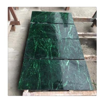 China Contemporary peacock green marble price for surface shinning slabs for sale