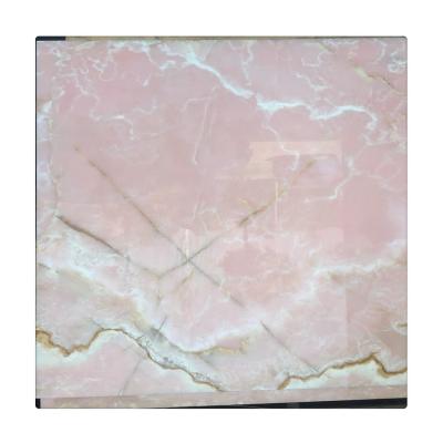 China Large polished modern pink marble onyx slabs for wall floor for sale