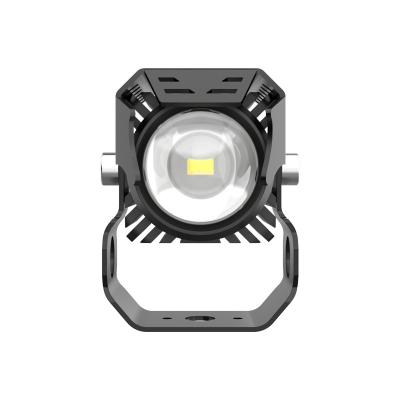 China Space Aluminum Motorcycle Led Headlight Lens Led Fog Lamp Double Color Driving Auxiliary Light Lights For Motorcycle Accessories for sale