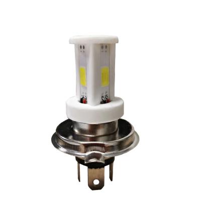 China Motorcycle Motorcycle Headlight Factory BA20D Far COB Bright High And Low Beam Led Lights Ceramic H4 Led for sale