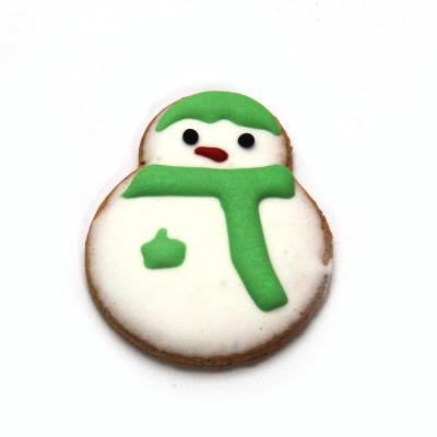 China Viable Yummy Christmas Snowman Dog Cookies For Pet Training Rewards for sale