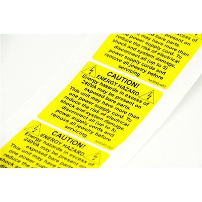 China Waterproof Custom Self Adhesive Vinyl Safety Signs Synthesis Warning Label Sticker Paper Stickers for sale