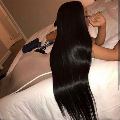 China Wholesale Unprocessed Hd Unprocessed Full Lace Wigs Bone Straight Hair Soft Thick Thick Shedding Barely Shedding Wig Double Long With Baby Hair for sale