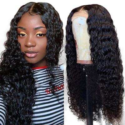 China Full Lace Wig Glueless Deep Wave Human Hair Lace Front Wig Deep Wave 13x4 Lace Front Hair Wigs for sale