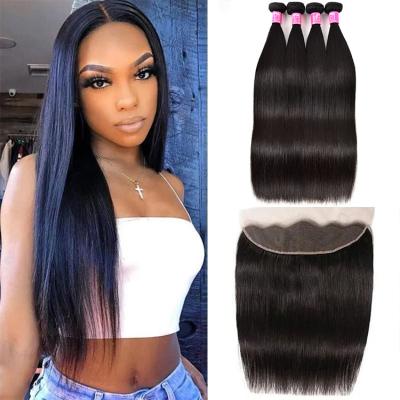 China Raw Virgin Hair Bundles With Headbands HD Lace Frontal Colored Raw Virgin Hair Wigs Lace Front Human Hair Bundles With Headbands for sale