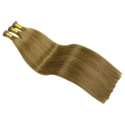 China ALL Full Cuticle Lined Italian Virgin Brazilian Remy Keratin Hair Stick I Tip Micro Bond Hair Extension Micro Bond Mini Hair Extension India for sale