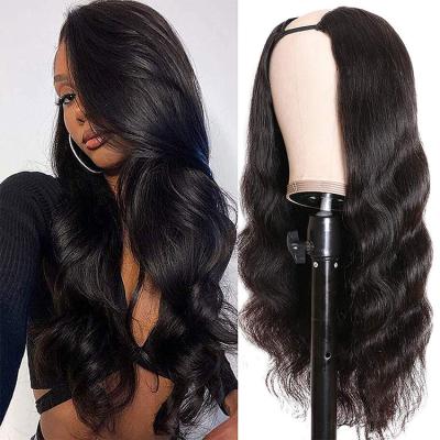 China Top U Part Wig 180% Density 100% Hair U Part Hair Wig For Black Women for sale