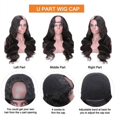 China Wholesale Body Wave 100% Virgin Hair U Part Hair Wigs For Black Women for sale