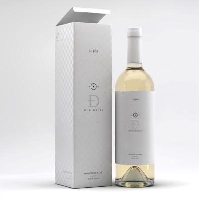 China Recycled Materials Flat-fold Box Brandy Packaging White Cardboard Paper Hot Box For Wine Glass for sale