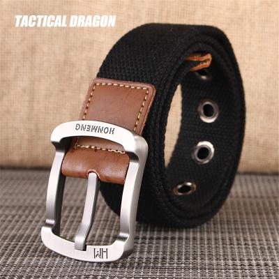 China Men's Pin Buckle Canvas Inner Belt Braided Belt Casual Wild Lengthened Students Youth Knitted Long Adjustable Belts for sale