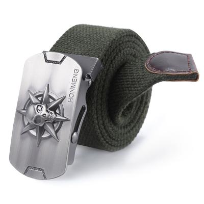 China Fashional Belt Casual Korean Version Buckle Belt Smooth Canvas Belt For Youth for sale