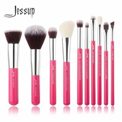 China Rose Carmine Natural Makeup Brushes Set en venta