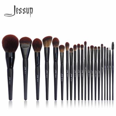 China Jessup Phantom Black Essential Makeup Brushes stellte synthetische Borsten 21pcs ein zu verkaufen