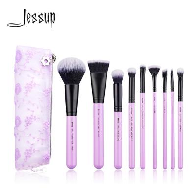 Cina 9pcs Pansy Purple Jessup Makeup Brushes ha messo con il puntale di alluminio in vendita