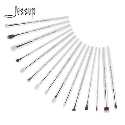 China Jessup 15pcs Pearl White/sistema de cepillo de aluminio de plata del maquillaje de Shader de la ceja del sombreador de ojos de la virola T237 en venta