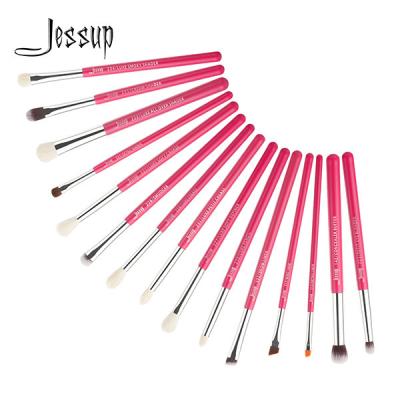 Cina Jessup 15pcs Rosa-carmin/set di pennelli cosmetico T197 di trucco dell'occhio di trucco maniglia di legno d'argento del set di pennelli in vendita