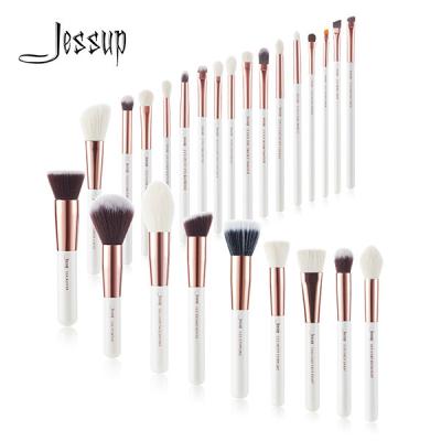 China Vendedores naturales T215 de la fábrica del cepillo del maquillaje de Shenzhen del sistema de cepillos del maquillaje del oro del blanco/de Rose de Jessup 25pcs en venta