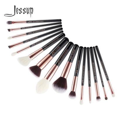 중국 Jessup 15pcs 블랙/로즈 골드 멀티 태스킹 에센셜 메이크업 브러쉬 세트 메이크업 도구 뷰티 브랜드 홍콩 T160 판매용