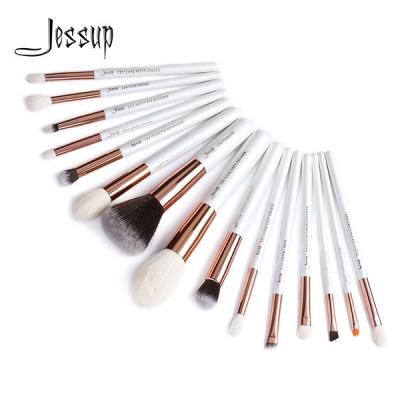 Cina Porcellana cosmetica essenziale T222 del produttore della spazzola dell'insieme di spazzole di trucco dell'oro di bianco/Rosa di Jessup 15pcs in vendita