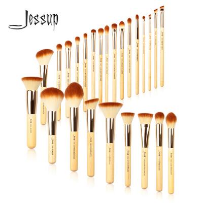 중국 Jessup 25pcs 대나무 메이크업 브러쉬 세트 메이크업 파운데이션 브러쉬 공급 업체 중국 항균 브러쉬 T135 판매용