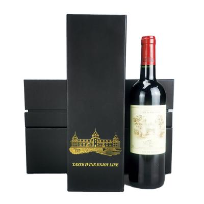 China Recyclable Stock Luxury Packing Gift Wine Gift Box Bottle Sandpaper Box Red Wine Bottle Box Packaging for sale