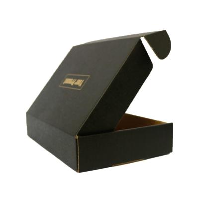 China Recycled Materials Wholesale Brown Cardboard Box Folding Corrugated Black Kraft Paper Box for sale