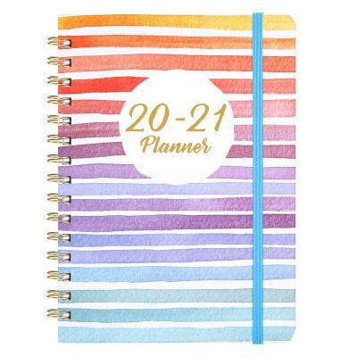 China 2020 cheap printed agenda of office stationery/diary/diary/travelers hardcover book with sprial tie for sale