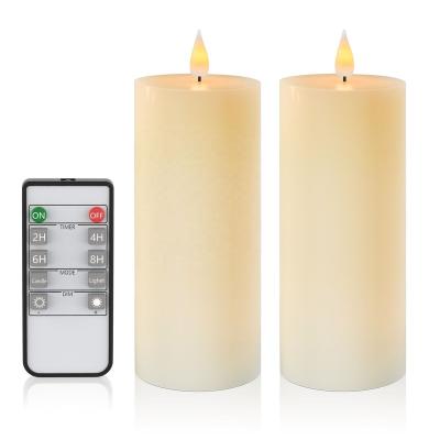 China Large Party Decoration Flameless Fashion Battery Operated Flickering 3D Flame Led Candle Flameless Artificial Led Pillar for sale