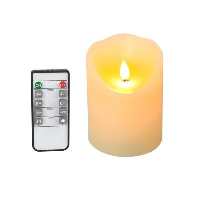 China Best-selling Dance 3d Flame Paraffin Wax Pillar LED Flameless Battery Operated Artificial Candles for sale