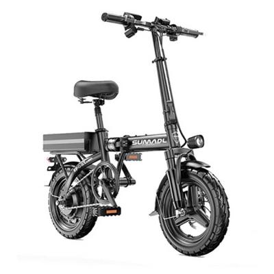 China Carbon fiber new design 48v 250w 18AH tire disc brake seat fat two folding electric bike for sale