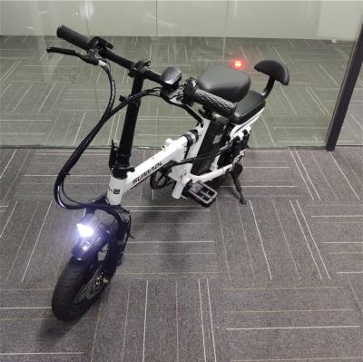 China 2021 carbon steel fashion 14 inch two seat disc brake 48v 250w 22ah folding e bike electric cycle mountain electric bike for sale