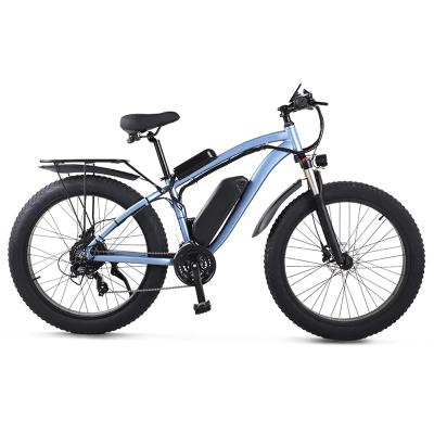 China Customized modern national aluminum alloy tire 26inch 1000W fashion design e-bicycle mountain bike electric bicycle for sale