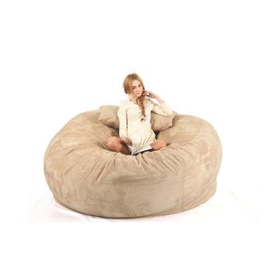 China Washable Corner Sofa Bed Wholesale Furniture Accessories 7FT Foam Bean Bag Soft Microsuede Khaki Removable Lazy Sofas Mat Cover VISI Room Corner for sale