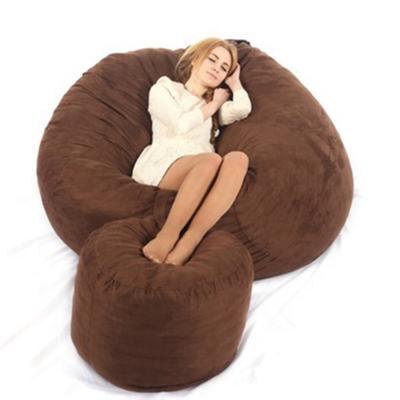 China (Size) Adjustable Dropshipping Bean Bag Chair Giant Foam Bean Bag Big Sofa With Soft Micro Fiber Cover Living Room Sofas for sale