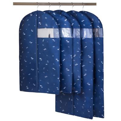 China Dropshipping Storage Oxford Cloth Clothes Dust Cover Waterproof Suit Dust Bag Clothing Bag Household Coat Hanging Cover for sale