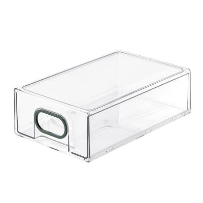 China Hot Fresh Keep Business Good Quality Kitchen Furniture Storage Boxes Fridge Organizer Bins Set Of 6 Drawer Fridge Storage Box for sale