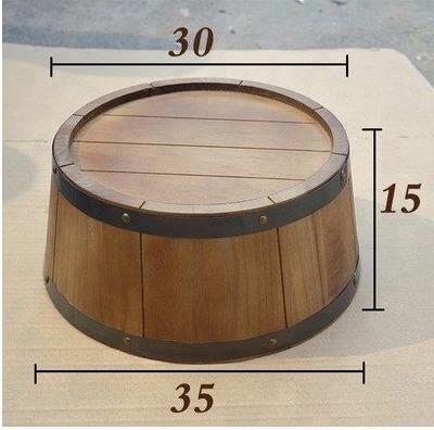 China Newly antique wooden half barrel, oak half barrel, pine half barrel for sale