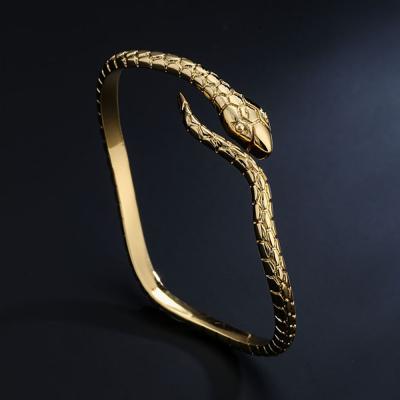 China Retro 1pc Vintage Gold Club Snake Spiral Bangle Arm Cuff Arm Cuff Bracelet Jewelry Gifts Retro Hot Popular Punk Snake Bangle Color for sale