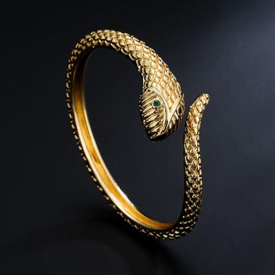 China Vintage Punk Fashion New Arrival Snake Spiral Arm Cuff Bangle Wrap Bracelet Men Jewelry For Women Party Wristbands for sale