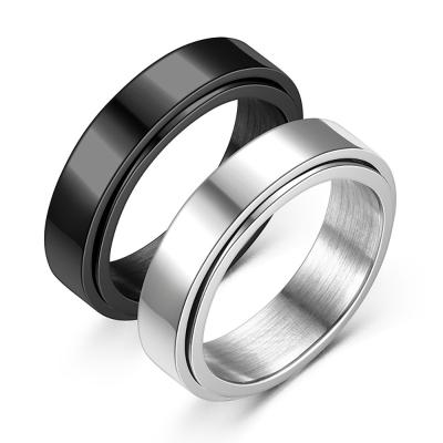 China Vintage Worry Ring Figet Spinner Rings For Women And Men Stainless Steel Jewelry for sale