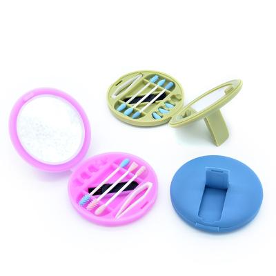 China Latest Eco-friendly Nine Flower Swab Ear Cleaning Sustainable Clean Reusable Silicone Bud Bamboo Silicone Case for sale