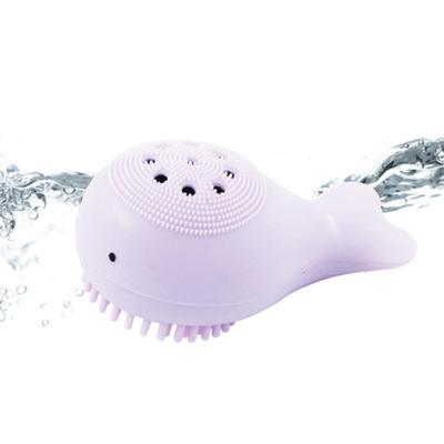 China EXFOLIATE Whale Soft Hair Brush Double Face Bath Massage Brush Pink Bath Brush for sale