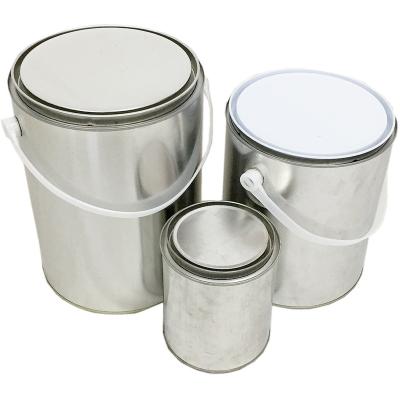 China Chemical Size 500ml 1quart 1gallon Custom Round Tin Can For Paint for sale