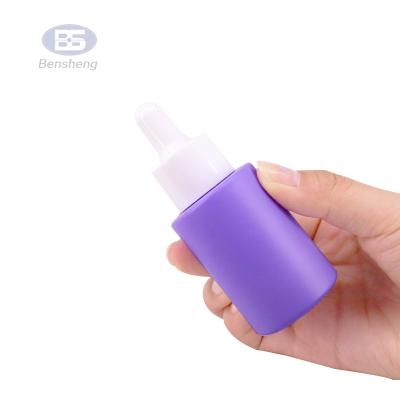 China Recyclable Perfume Essential Oil Frosted Clear Colored Glass Dropper 10ml 12ml 15ml Essential Oil Bottle for sale